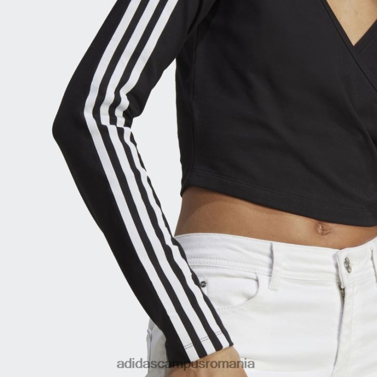 adidas campus romania Tricou negru cu mânecă lungă adicolor classics crop adidas femei negru J266N29182