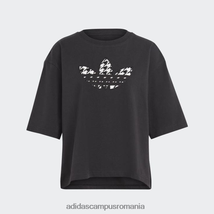 adidas campus romania Tricou negru originals Houndstooth Trefoil Infill adidas femei negru J266N22487