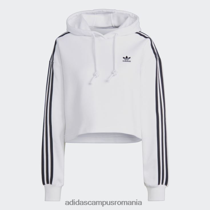 adidas campus romania adicolor classics crop hanorac alb femei alb J266N28978