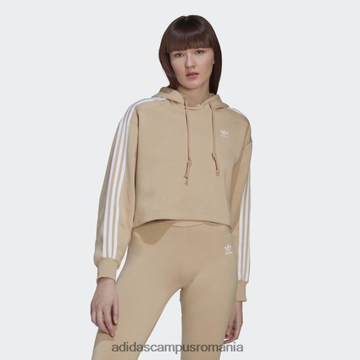 adidas campus romania adicolor classics crop hanorac bej femei bej J266N210226