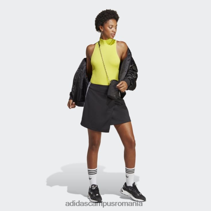 adidas campus romania adicolor classics fustă scurtă cu 3 dungi neagră femei negru J266N217186