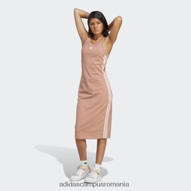 adidas campus romania argila adicolor classics rochie tanc lunga cu 3 dungi femei lut J266N29844