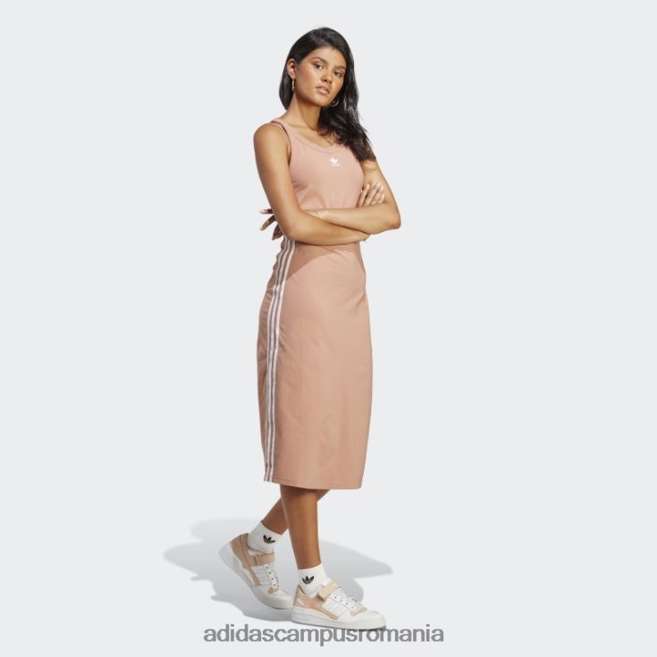 adidas campus romania argila adicolor classics rochie tanc lunga cu 3 dungi femei lut J266N29844