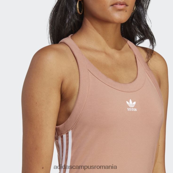 adidas campus romania argila adicolor classics rochie tanc lunga cu 3 dungi femei lut J266N29844