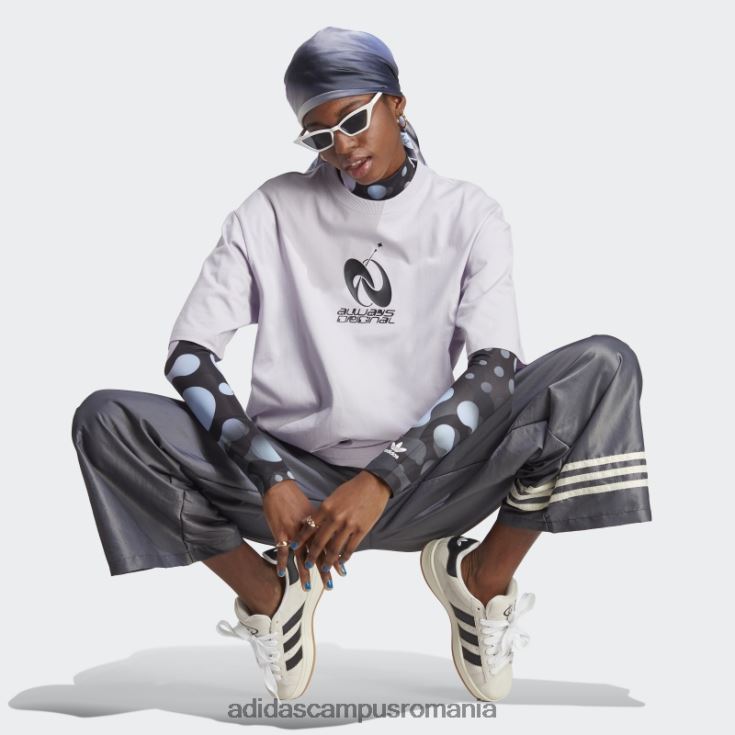 adidas campus romania argintiu zori întotdeauna original grafic tricou liber femei zori argintii J266N29562