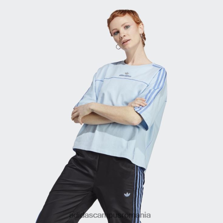 adidas campus romania arhiva cut line tee sky femei cer J266N29314