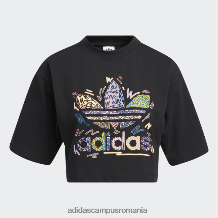 adidas campus romania black love unites crop trefoil tricou adidas femei negru/multicolor J266N217541