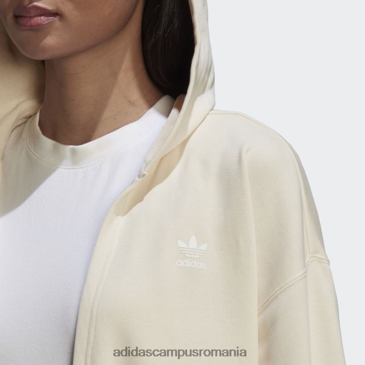 adidas campus romania cardigan alb cu glugă femei alb J266N210450