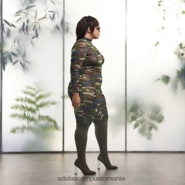 adidas campus romania catsuit ruched (plus size) aop camo femei aop camo J266N22642