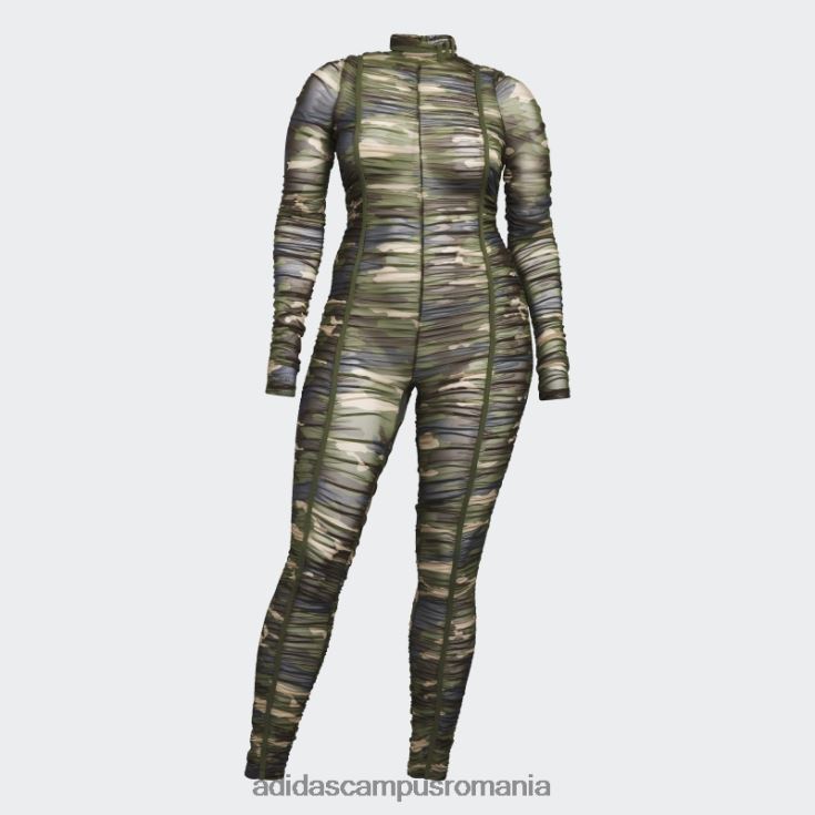adidas campus romania catsuit ruched (plus size) aop camo femei aop camo J266N22642