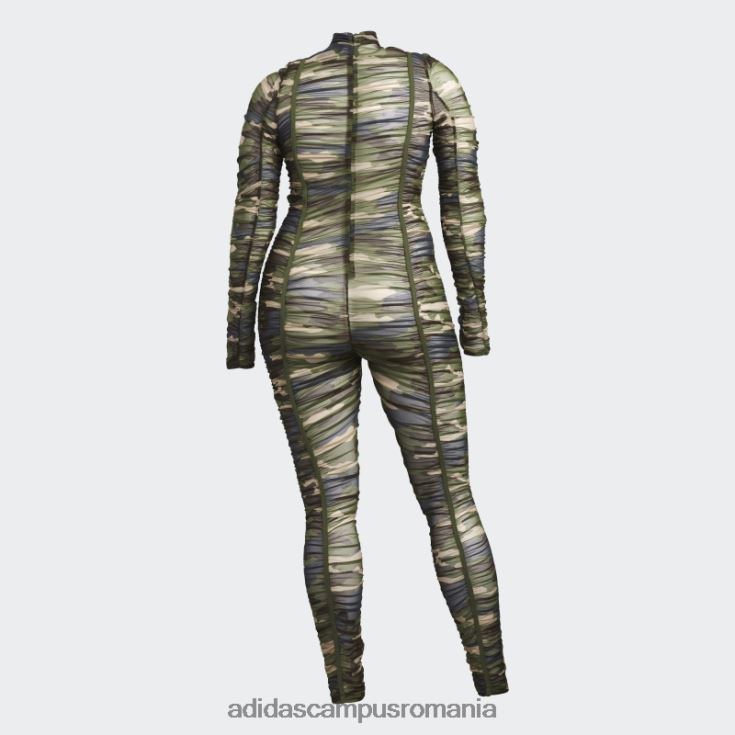 adidas campus romania catsuit ruched (plus size) aop camo femei aop camo J266N22642