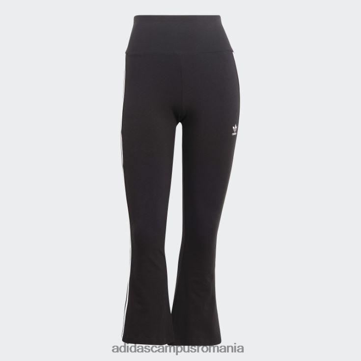 adidas campus romania colanți negri adicolor classics cu 3 dungi 7/8 evazați femei negru J266N29658