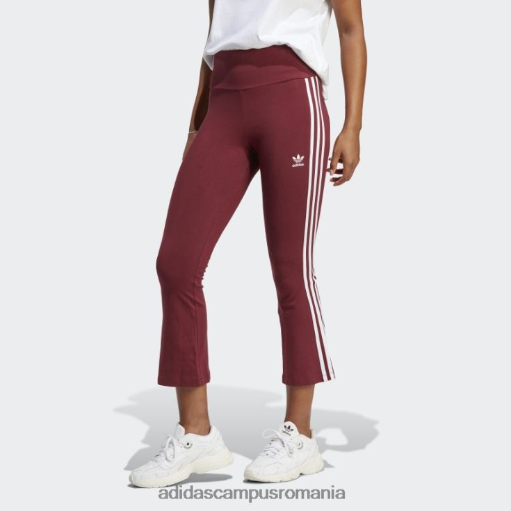 adidas campus romania colanți roșii adicolor clasici cu 3 dungi 7/8 evazați femei roșu J266N216552