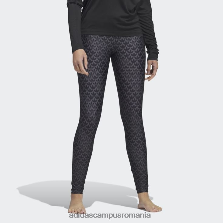 adidas campus romania colanti originals monogram fcw negri femei alb negru J266N216712