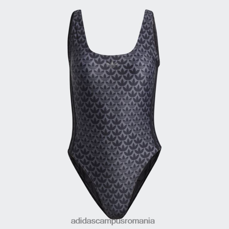 adidas campus romania costum de baie originals monogram cu 3 dungi negru adidas femei alb negru J266N216860