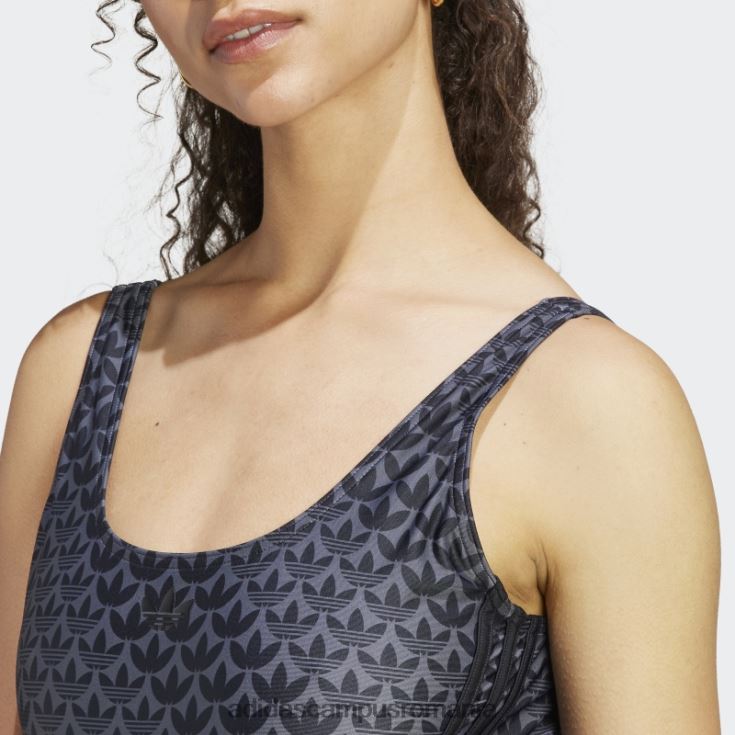 adidas campus romania costum de baie originals monogram cu 3 dungi negru adidas femei alb negru J266N216860