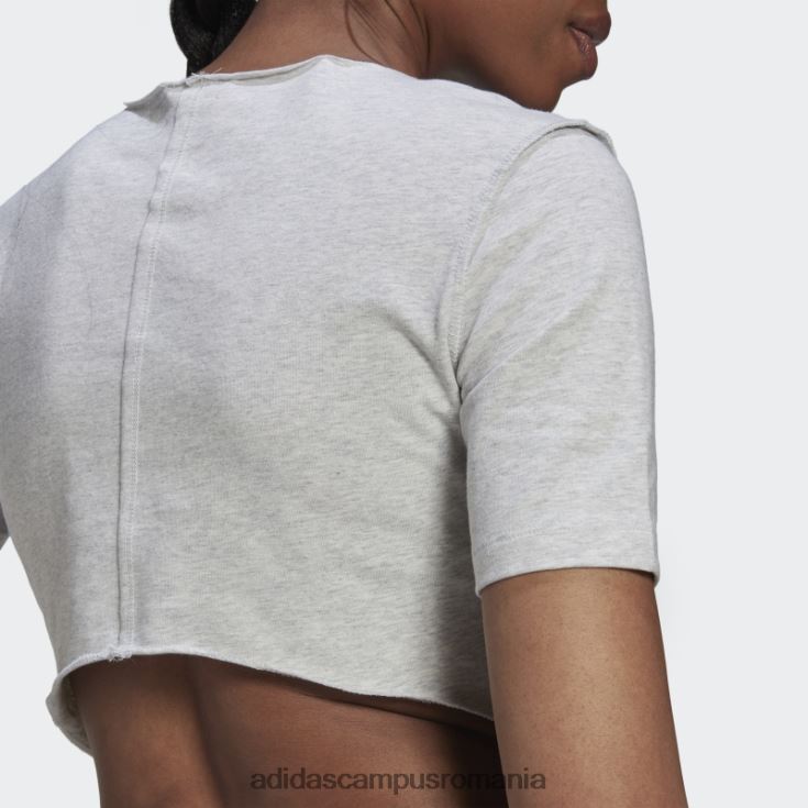 adidas campus romania crop loungewear tee gri deschis heather fashion femei erica gri deschis J266N210394