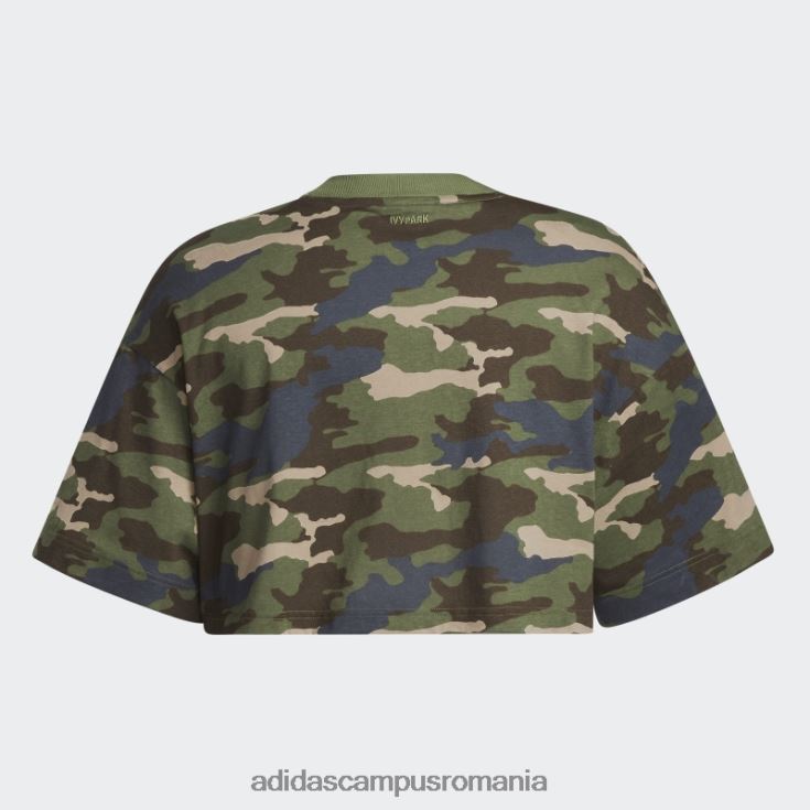 adidas campus romania crop tee (plus size) camo print fashion femei imprimeu camo J266N22622