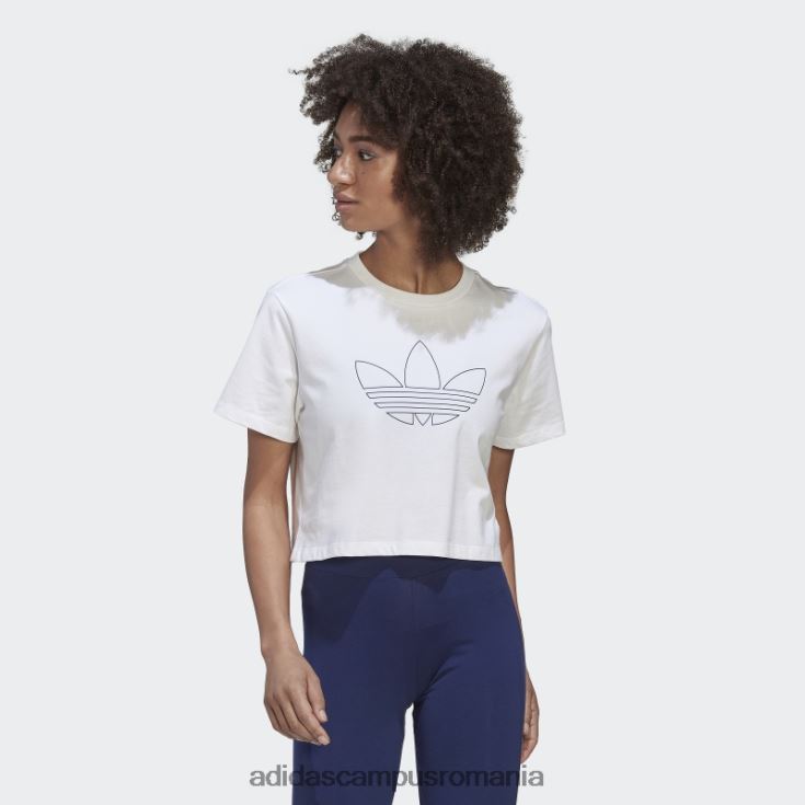 adidas campus romania crop top alb femei alb J266N23014