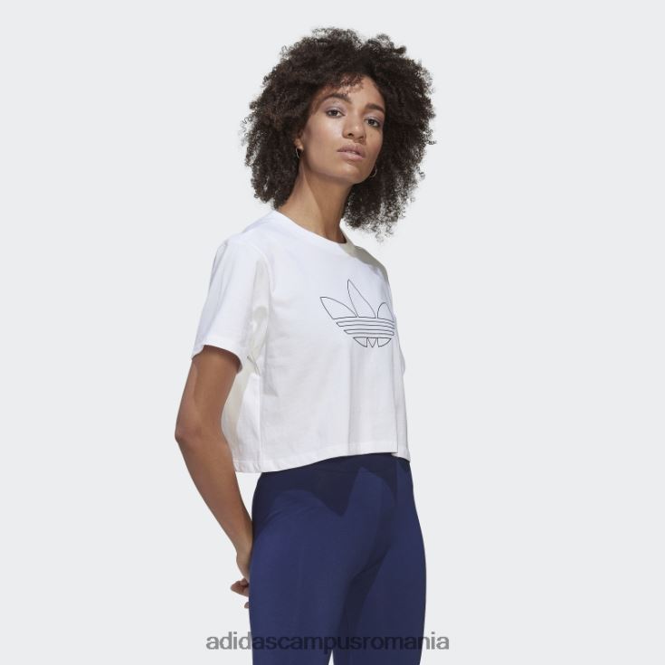 adidas campus romania crop top alb femei alb J266N23014