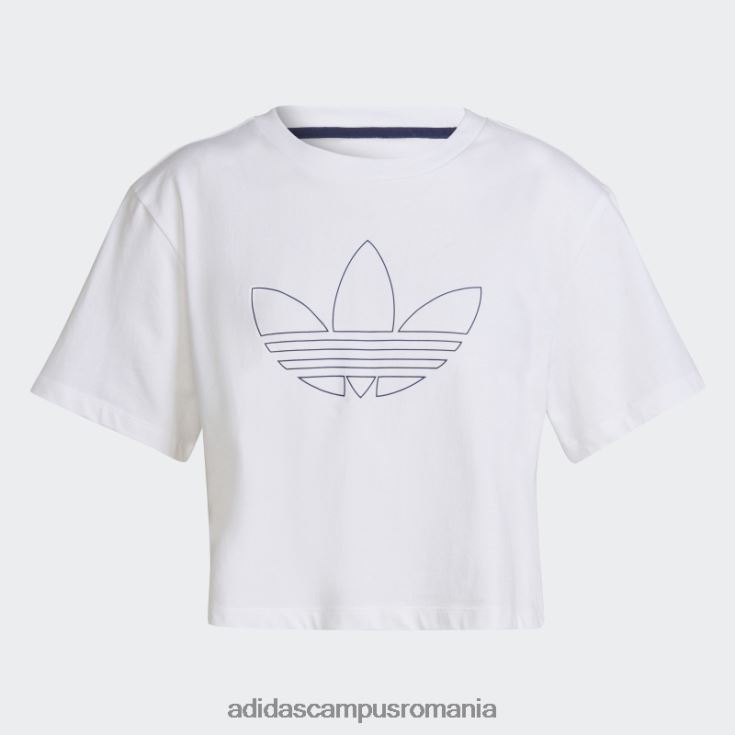 adidas campus romania crop top alb femei alb J266N23014