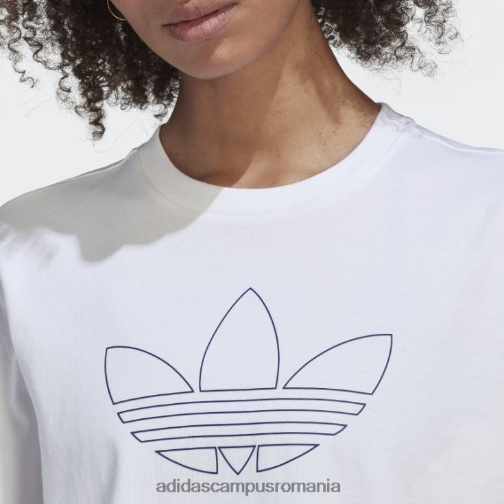 adidas campus romania crop top alb femei alb J266N23014