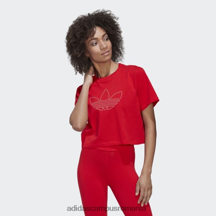 adidas campus romania crop top roșu femei roșu J266N23223