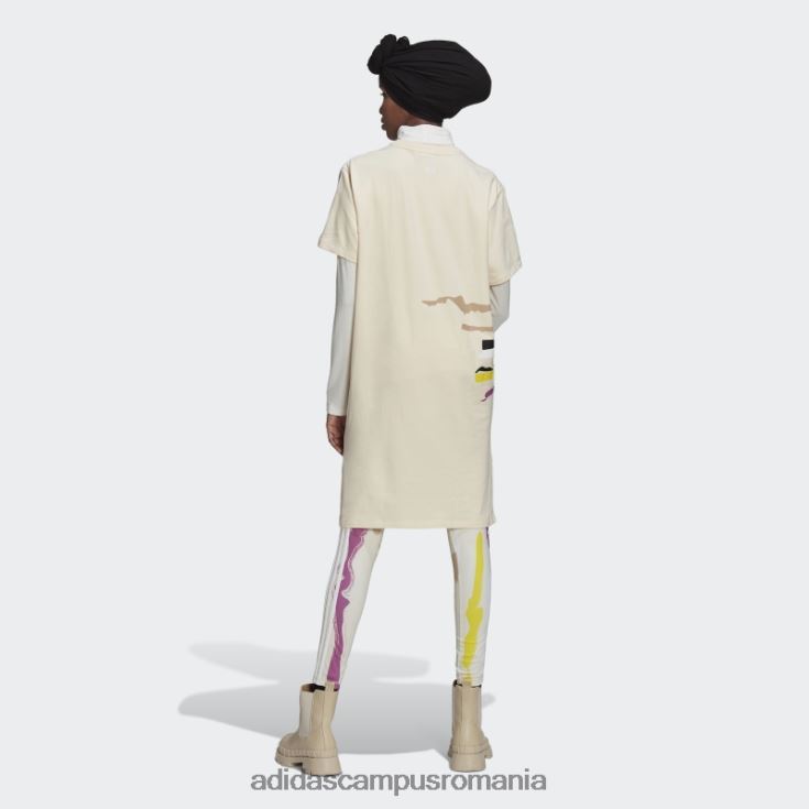 adidas campus romania ecru tint thebe magugu tee dress femei nuanță ecru J266N217524