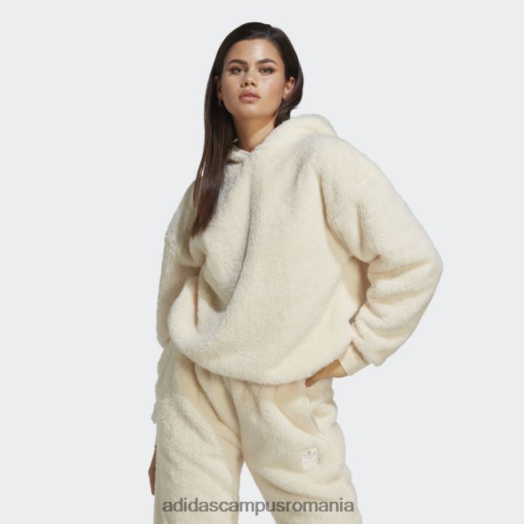 adidas campus romania essentials+ hanorac pufos de pluș alb femei alb J266N210135