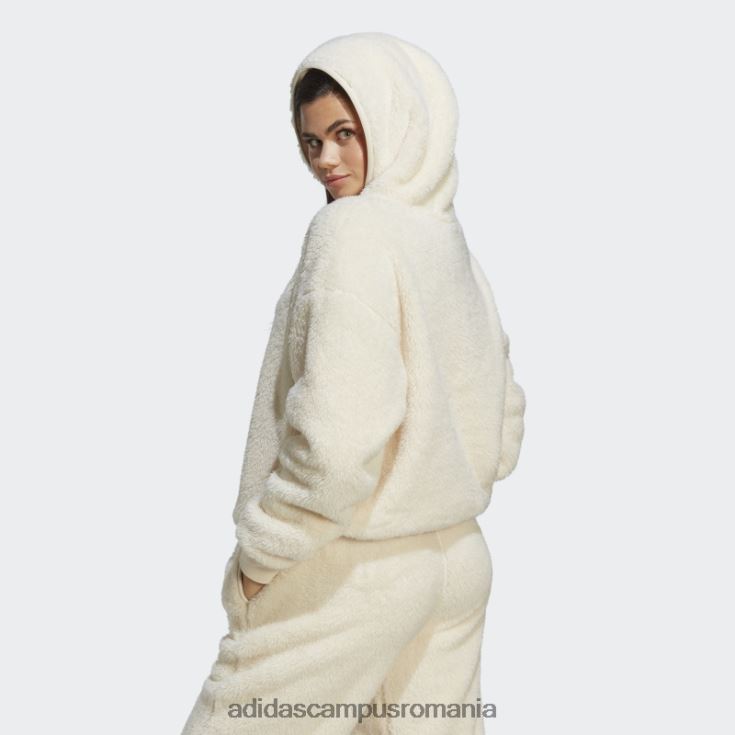 adidas campus romania essentials+ hanorac pufos de pluș alb femei alb J266N210135