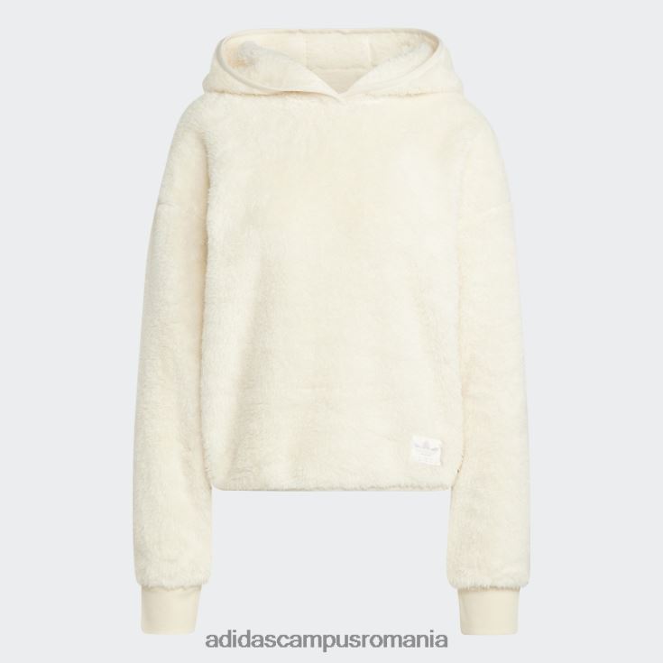 adidas campus romania essentials+ hanorac pufos de pluș alb femei alb J266N210135