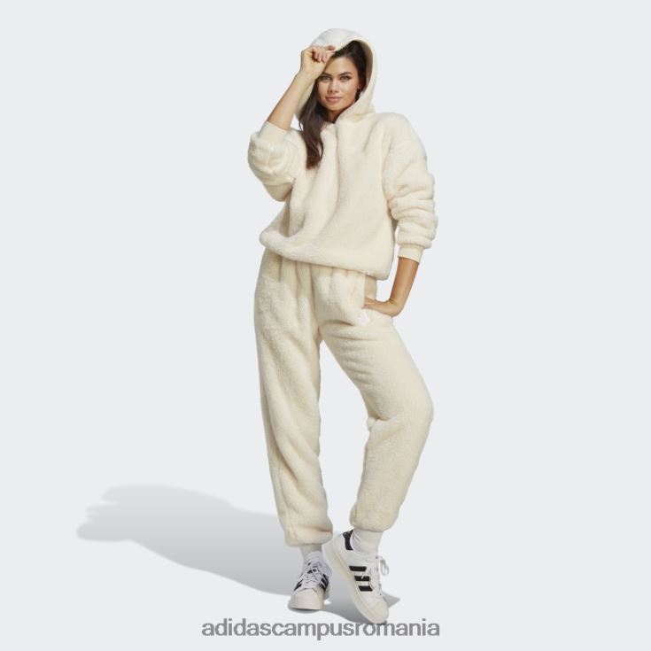 adidas campus romania essentials+ hanorac pufos de pluș alb femei alb J266N210135