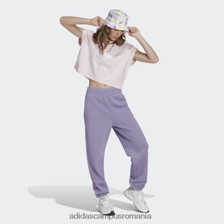 adidas campus romania essentials pantaloni de jogging fleece lila femei liliac J266N29025