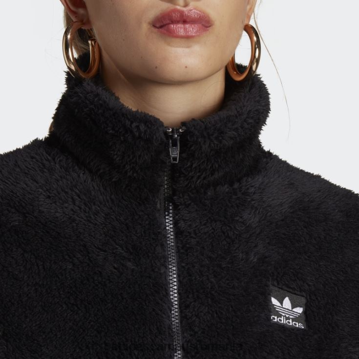 adidas campus romania essentials+ teddy pufos subțire cu fermoar negru femei negru J266N29445