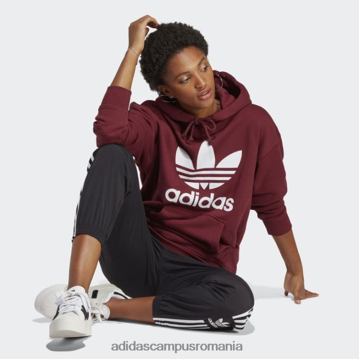 adidas campus romania hanoraș trefoil roșu femei roșu J266N29229