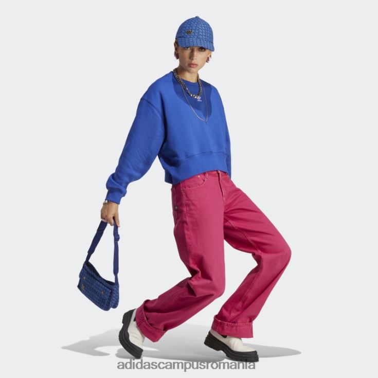 adidas campus romania hanorac adicolor essentials crew albastru adidas femei albastru J266N216470