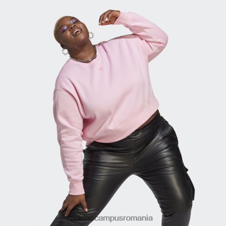 adidas campus romania hanorac adicolor essentials crew (mărime plus) adevărat roz adidas femei roz adevarat J266N29234