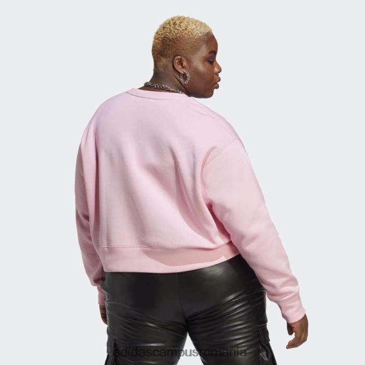 adidas campus romania hanorac adicolor essentials crew (mărime plus) adevărat roz adidas femei roz adevarat J266N29234