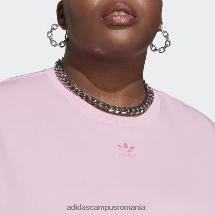adidas campus romania hanorac adicolor essentials crew (mărime plus) adevărat roz adidas femei roz adevarat J266N29234