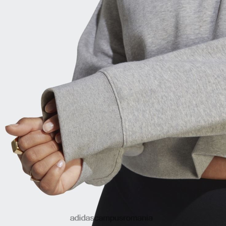 adidas campus romania hanorac adicolor essentials crew (plus size) gri mediu femei gri mediu J266N217318