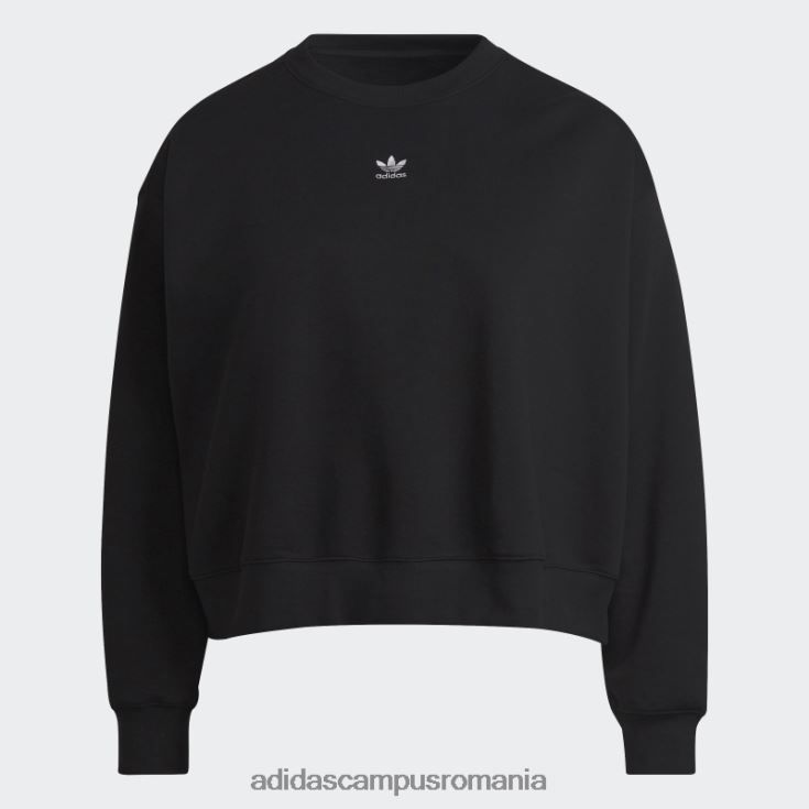 adidas campus romania hanorac adicolor essentials crew (plus size) negru adidas femei negru J266N28964