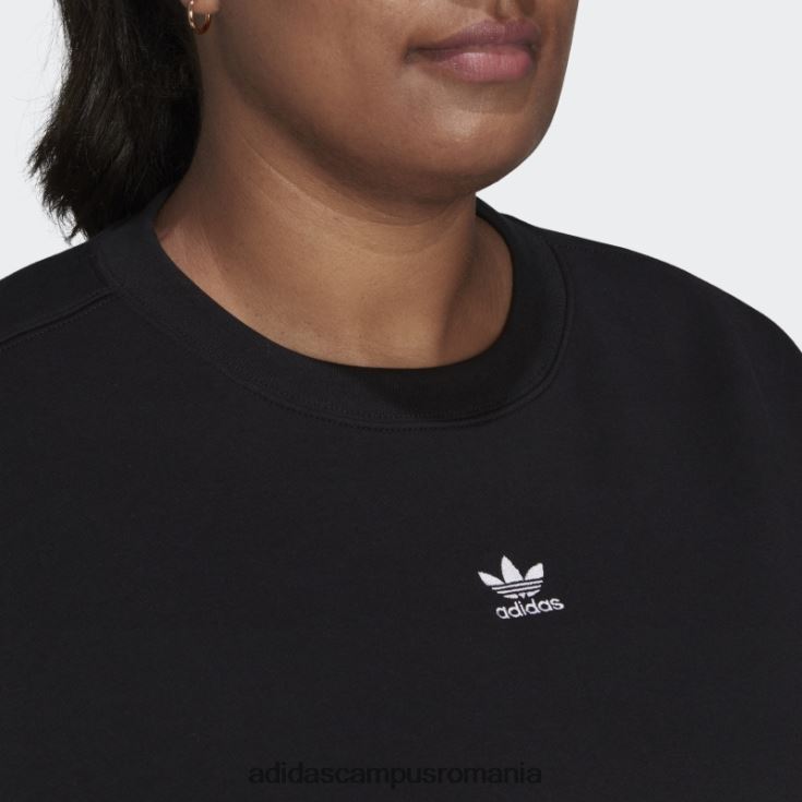 adidas campus romania hanorac adicolor essentials crew (plus size) negru adidas femei negru J266N28964