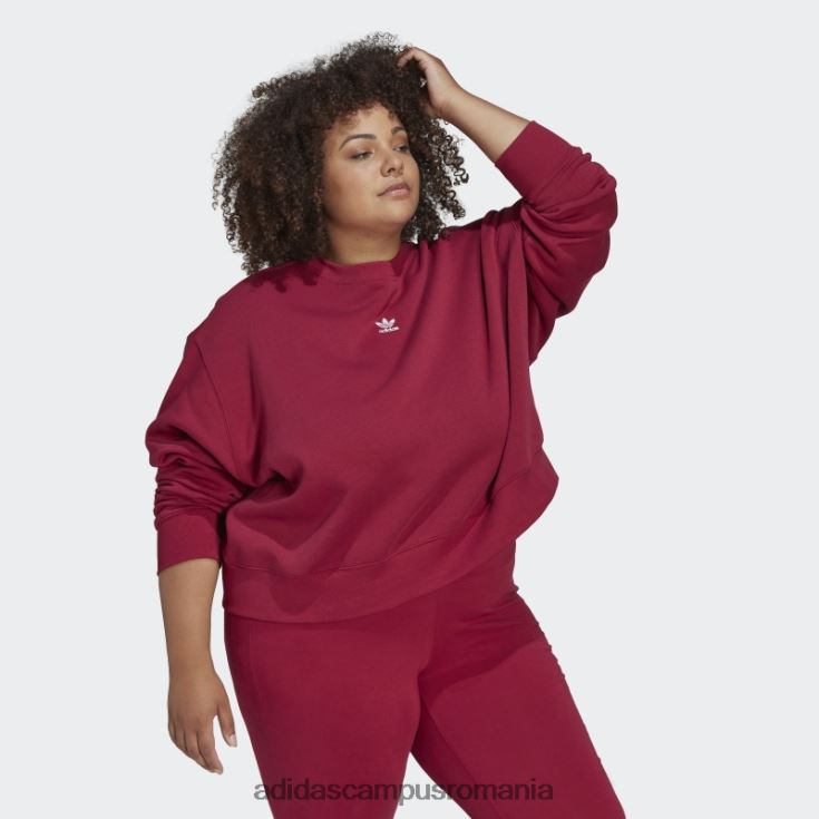 adidas campus romania hanorac adicolor essentials crew (plus size) visiniu femei Burgundia J266N210141