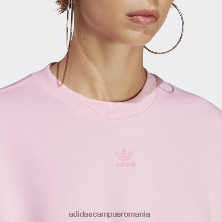 adidas campus romania hanorac adicolor essentials crew roz adevarat femei roz adevarat J266N216604