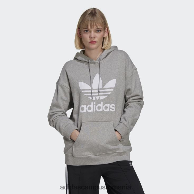 adidas campus romania hanorac adicolor trefoil gri mediu fierbinte femei gri mediu J266N29022