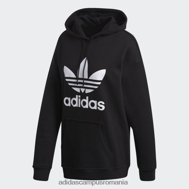 adidas campus romania hanorac adicolor trefoil negru femei alb negru J266N22716