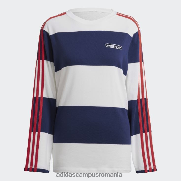 adidas campus romania hanorac adidas cu mânecă lungă în dungi cer de noapte femei cer de noapte/alb J266N210281