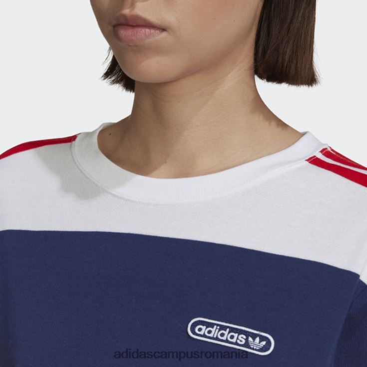 adidas campus romania hanorac adidas cu mânecă lungă în dungi cer de noapte femei cer de noapte/alb J266N210281