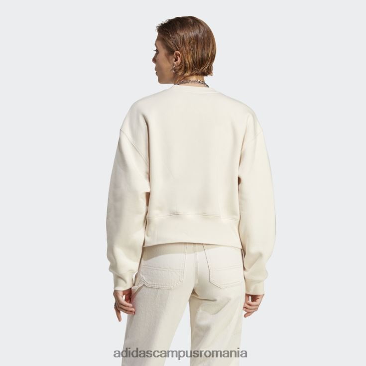 adidas campus romania hanorac alb adicolor essentials crew adidas femei alb J266N216455