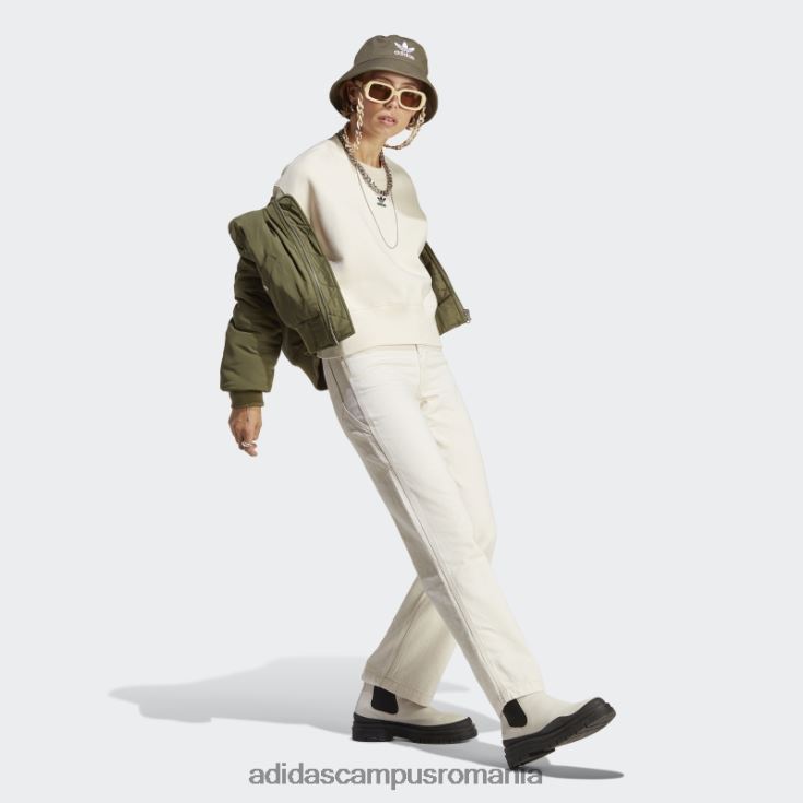 adidas campus romania hanorac alb adicolor essentials crew adidas femei alb J266N216455